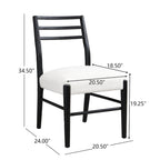 Chaises de salle à manger Christopher Knight Home avec revêtement en tissu Fescue et détails en hévéa (lot de 2)