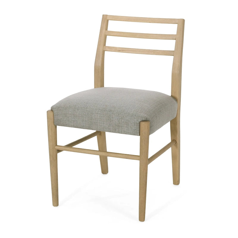 Chaises de salle à manger Christopher Knight Home avec revêtement en tissu Fescue et détails en hévéa (lot de 2)