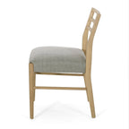Chaises de salle à manger Christopher Knight Home avec revêtement en tissu Fescue et détails en hévéa (lot de 2)