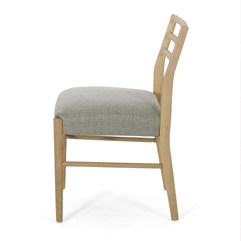 Chaises de salle à manger Christopher Knight Home avec revêtement en tissu Fescue et détails en hévéa (lot de 2)