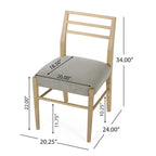 Chaises de salle à manger Christopher Knight Home avec revêtement en tissu Fescue et détails en hévéa (lot de 2)