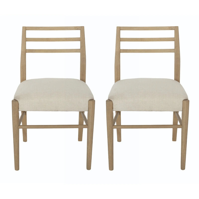 Chaises de salle à manger Christopher Knight Home avec revêtement en tissu Fescue et détails en hévéa (lot de 2)