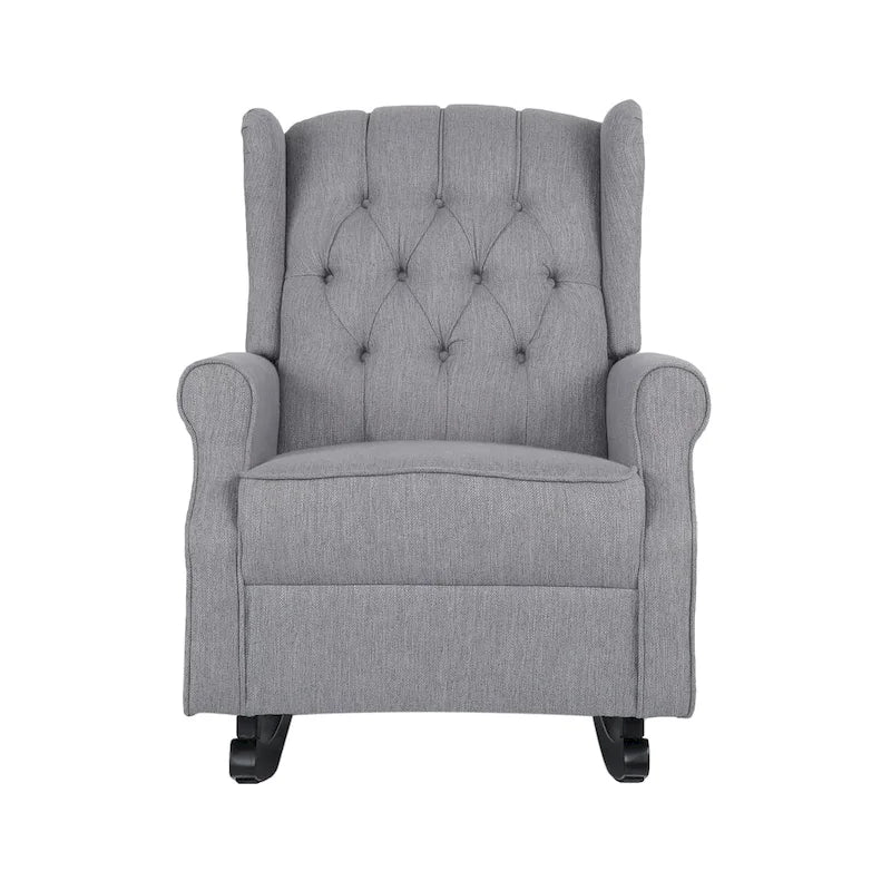 Fauteuil à bascule capitonné avec oreilles en tissu Dobles de Christopher Knight Home