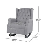 Fauteuil à bascule capitonné avec oreilles en tissu Dobles de Christopher Knight Home