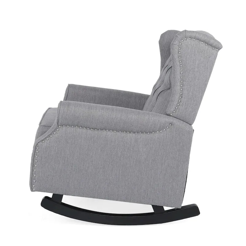 Fauteuil à bascule capitonné avec oreilles en tissu Dobles de Christopher Knight Home
