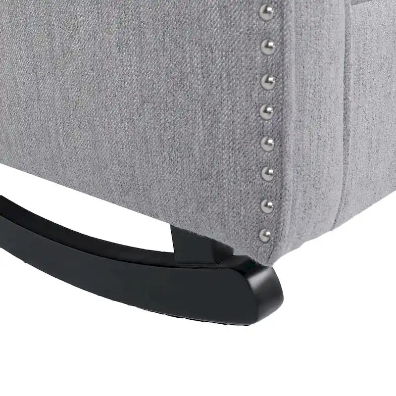Fauteuil à bascule capitonné avec oreilles en tissu Dobles de Christopher Knight Home