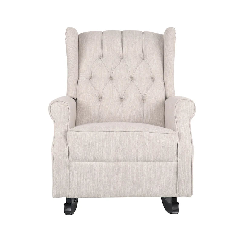 Fauteuil à bascule capitonné avec oreilles en tissu Dobles de Christopher Knight Home