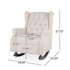 Fauteuil à bascule capitonné avec oreilles en tissu Dobles de Christopher Knight Home