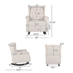 Fauteuil à bascule capitonné avec oreilles en tissu Dobles de Christopher Knight Home