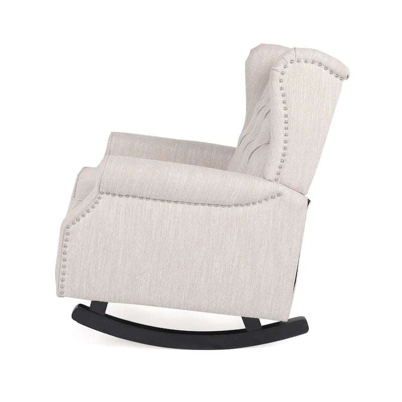 Fauteuil à bascule capitonné avec oreilles en tissu Dobles de Christopher Knight Home
