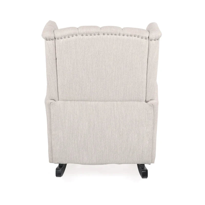 Fauteuil à bascule capitonné avec oreilles en tissu Dobles de Christopher Knight Home