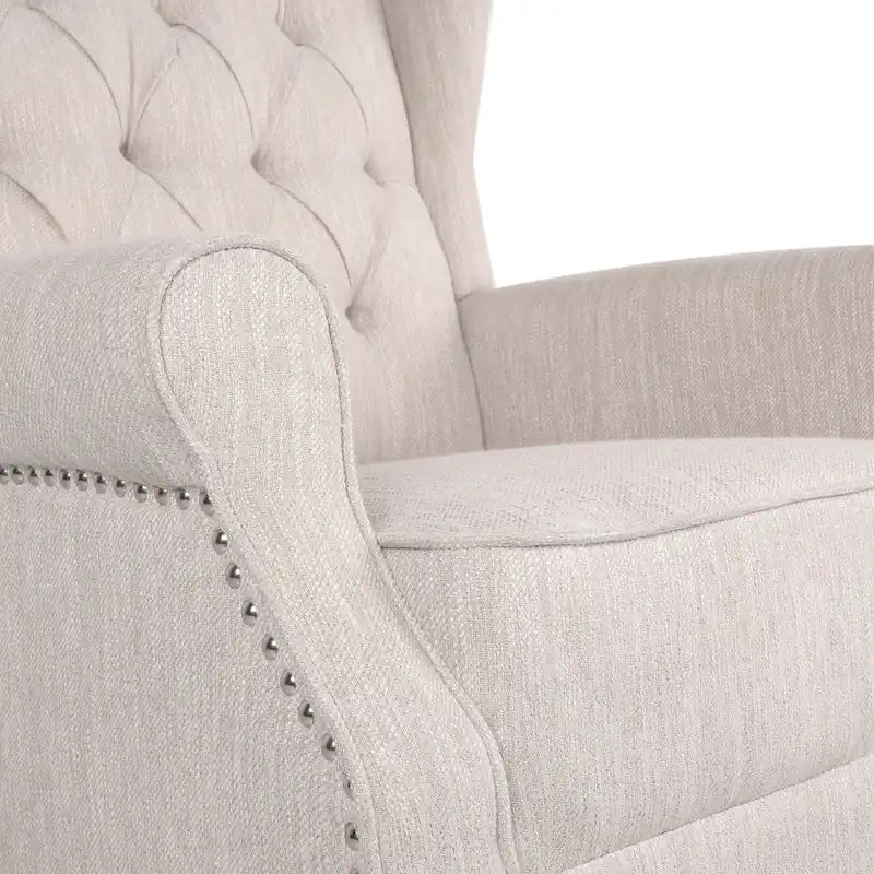 Fauteuil à bascule capitonné avec oreilles en tissu Dobles de Christopher Knight Home