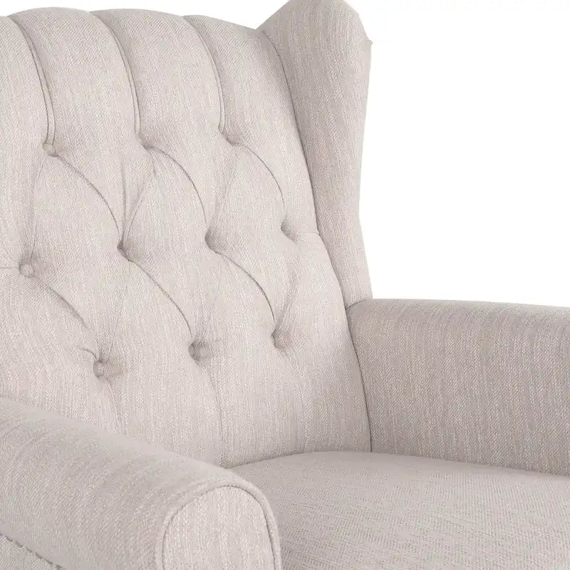 Fauteuil à bascule capitonné avec oreilles en tissu Dobles de Christopher Knight Home