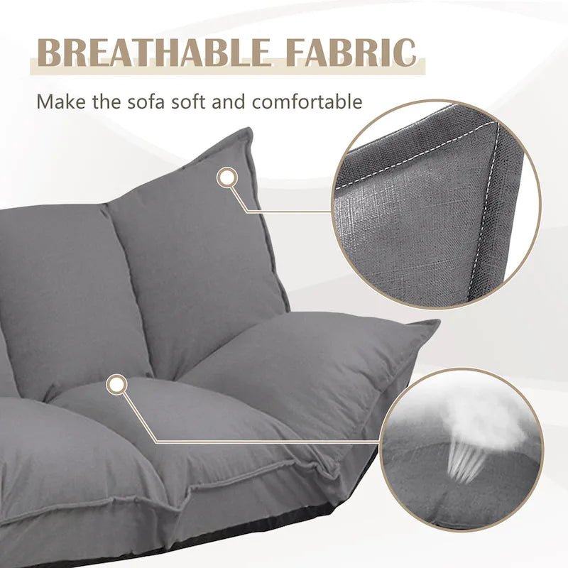 Canapés Modernes Paresseux Mignons Ensembles Futons Confortables Canapé-Lit Ajustable