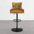 Tabouret de bar Art Leon en cuir véritable et hauteur réglable