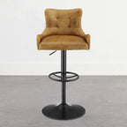 Tabouret de bar Art Leon en cuir véritable et hauteur réglable