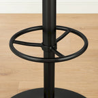Tabouret de bar Art Leon en cuir véritable et hauteur réglable
