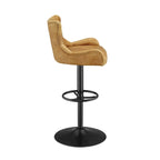 Tabouret de bar Art Leon en cuir véritable et hauteur réglable