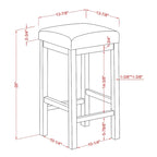 Tabouret de comptoir blanc Milbain Farmhouse (lot de 2) par Furniture of America