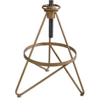 Tabouret de bar réglable en bois patiné et doré – Unité