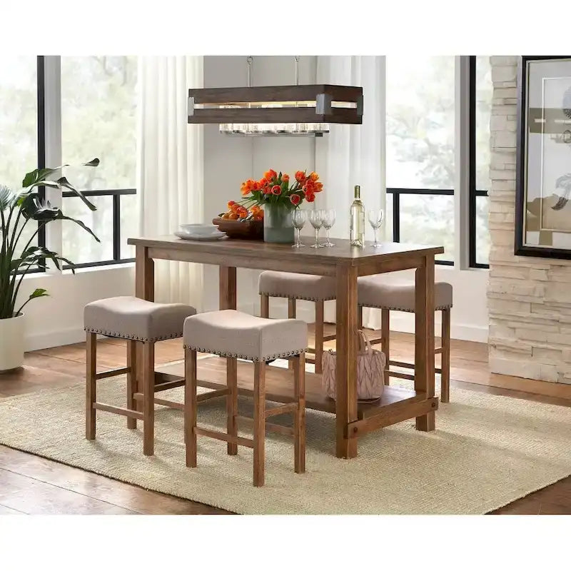 Tabouret de comptoir Hathaway à hauteur de 61 cm, style rustique, de Simple Living (lot de 2)