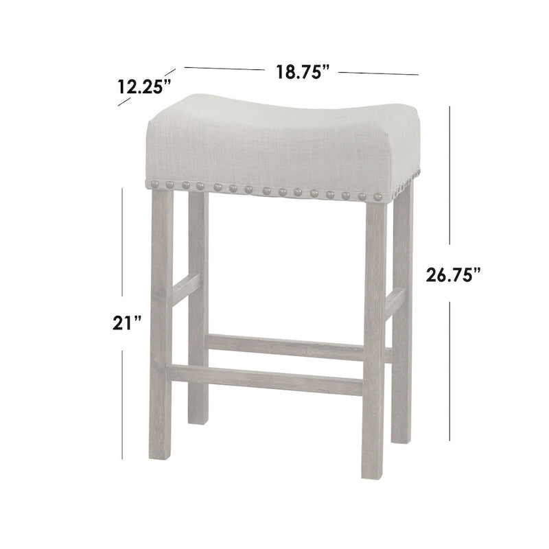 Tabouret de comptoir Hathaway à hauteur de 61 cm, style rustique, de Simple Living (lot de 2)