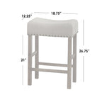 Tabouret de comptoir Hathaway à hauteur de 61 cm, style rustique, de Simple Living (lot de 2)