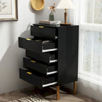 Commode de rangement à 5 tiroirs, Unité de rangement pour chambre à coucher, Chiffonnier