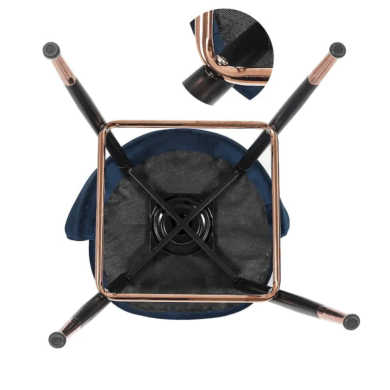 Adeco 42 tabourets de bar en velours, lot de 2