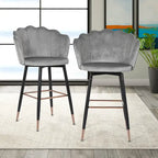 Adeco 42 tabourets de bar en velours, lot de 2