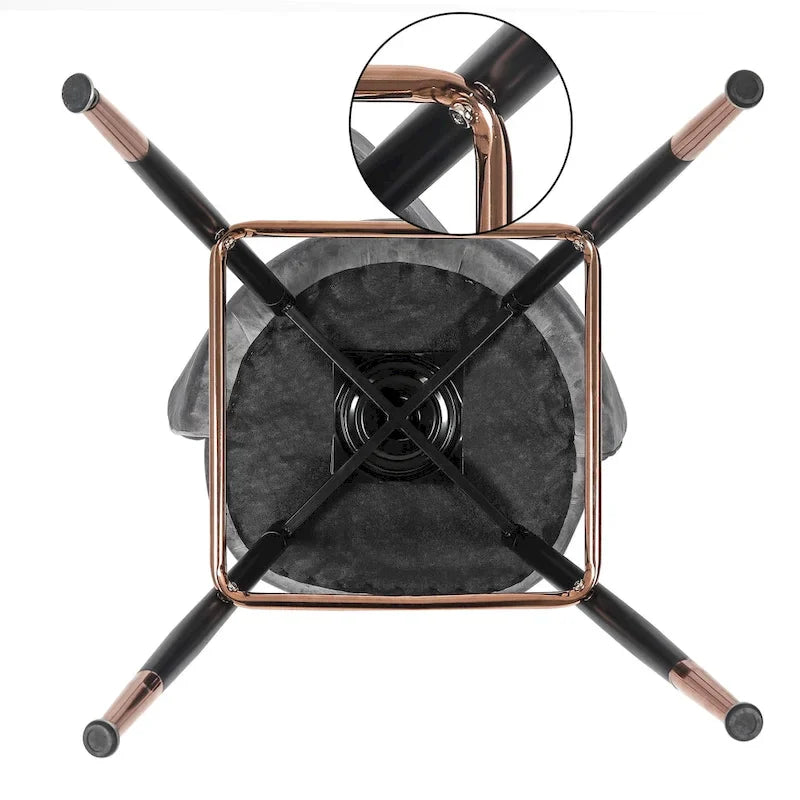 Adeco 42 tabourets de bar en velours, lot de 2