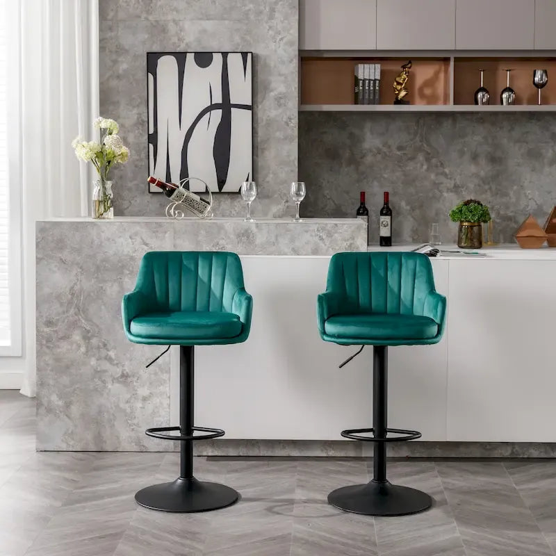 Lot de 2 tabourets de bar réglables pour cuisine