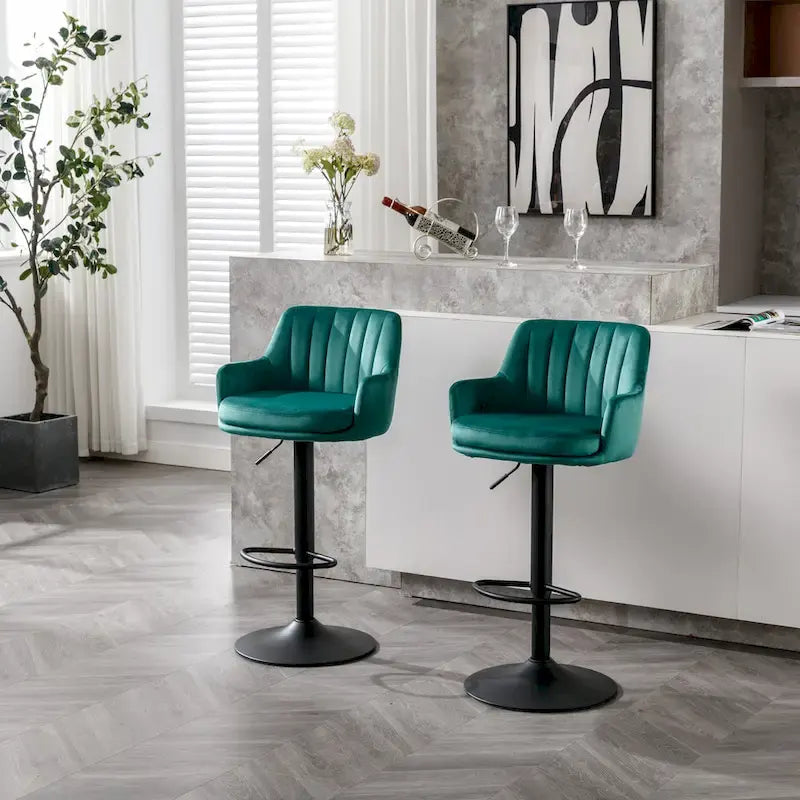 Lot de 2 tabourets de bar réglables pour cuisine