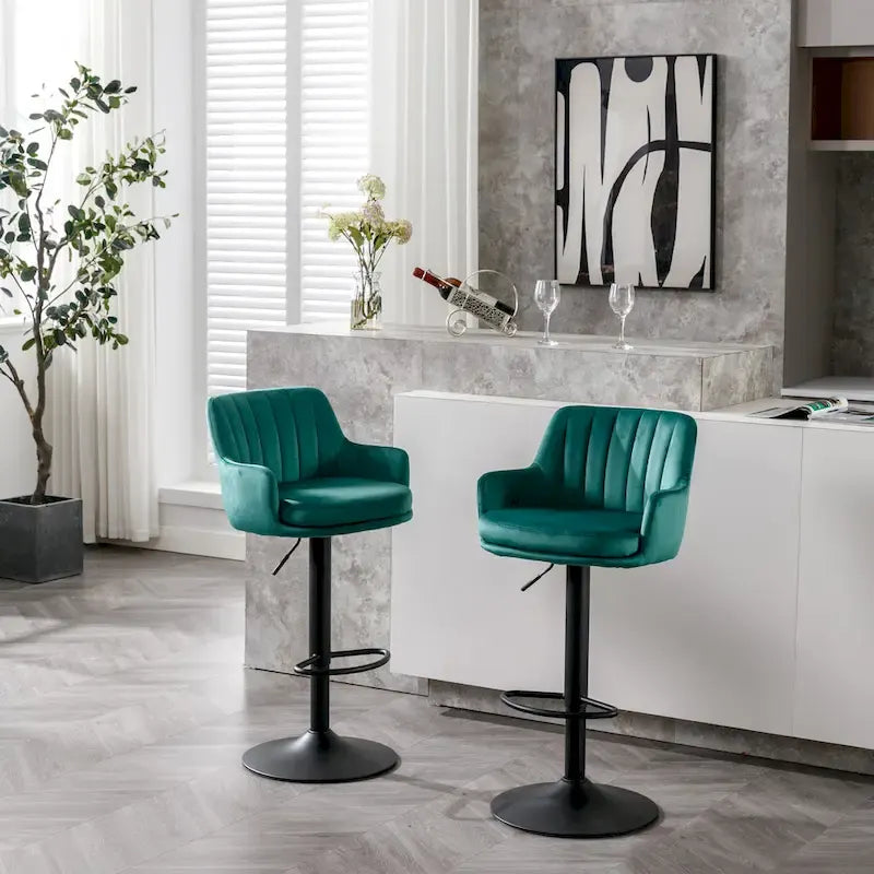 Lot de 2 tabourets de bar réglables pour cuisine