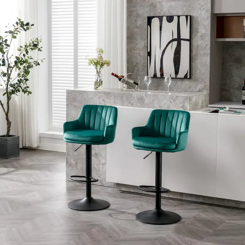 Lot de 2 tabourets de bar réglables pour cuisine