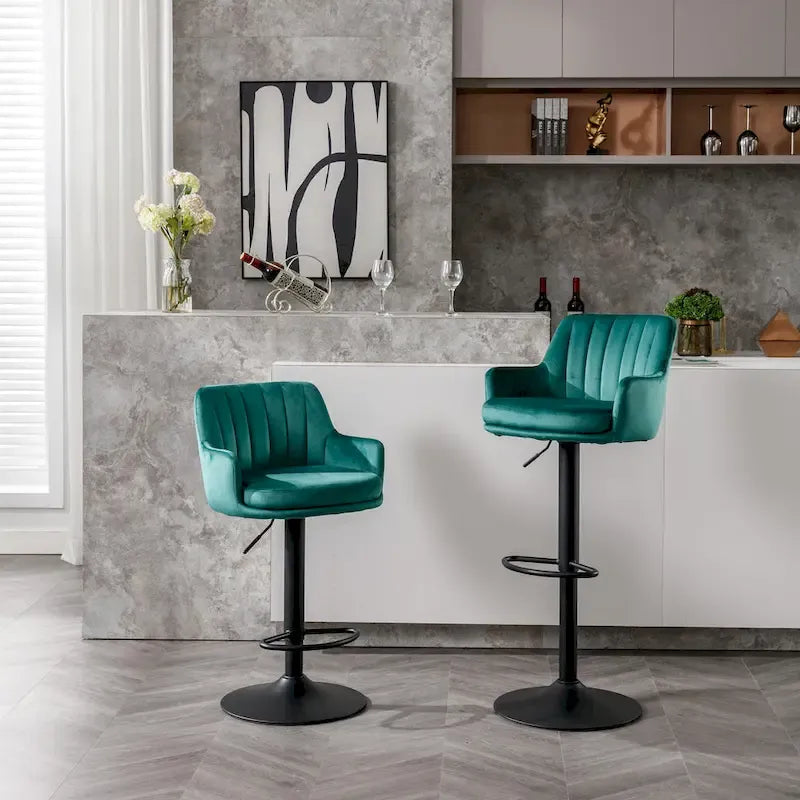 Lot de 2 tabourets de bar réglables pour cuisine