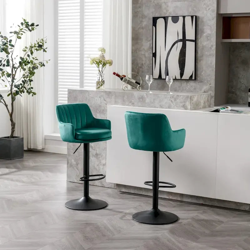 Lot de 2 tabourets de bar réglables pour cuisine