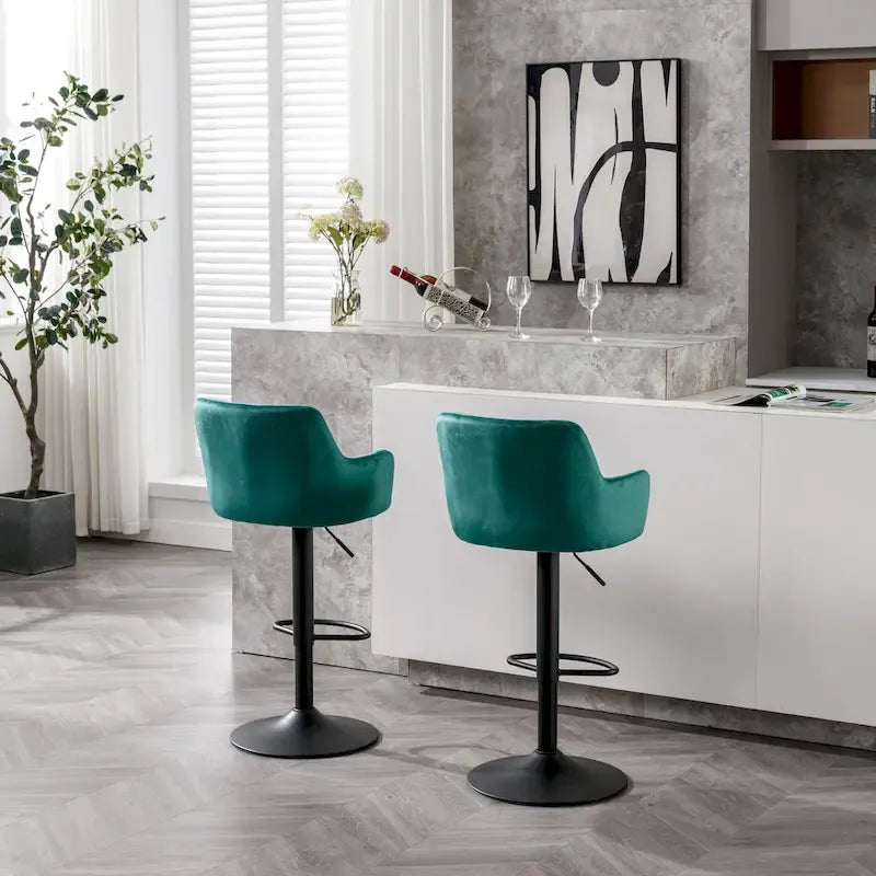 Lot de 2 tabourets de bar réglables pour cuisine