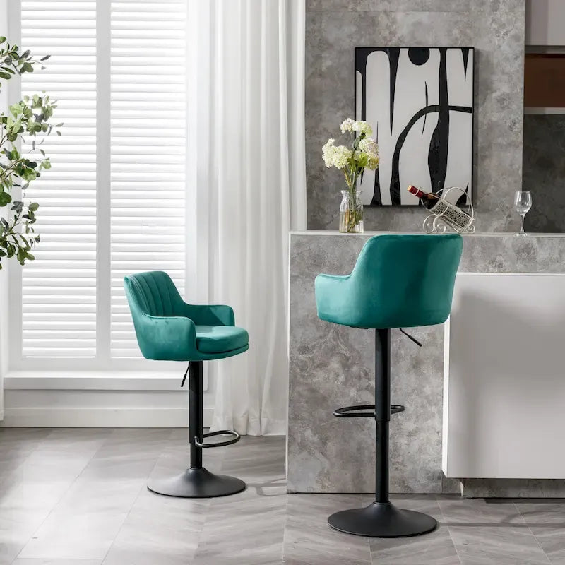 Lot de 2 tabourets de bar réglables pour cuisine