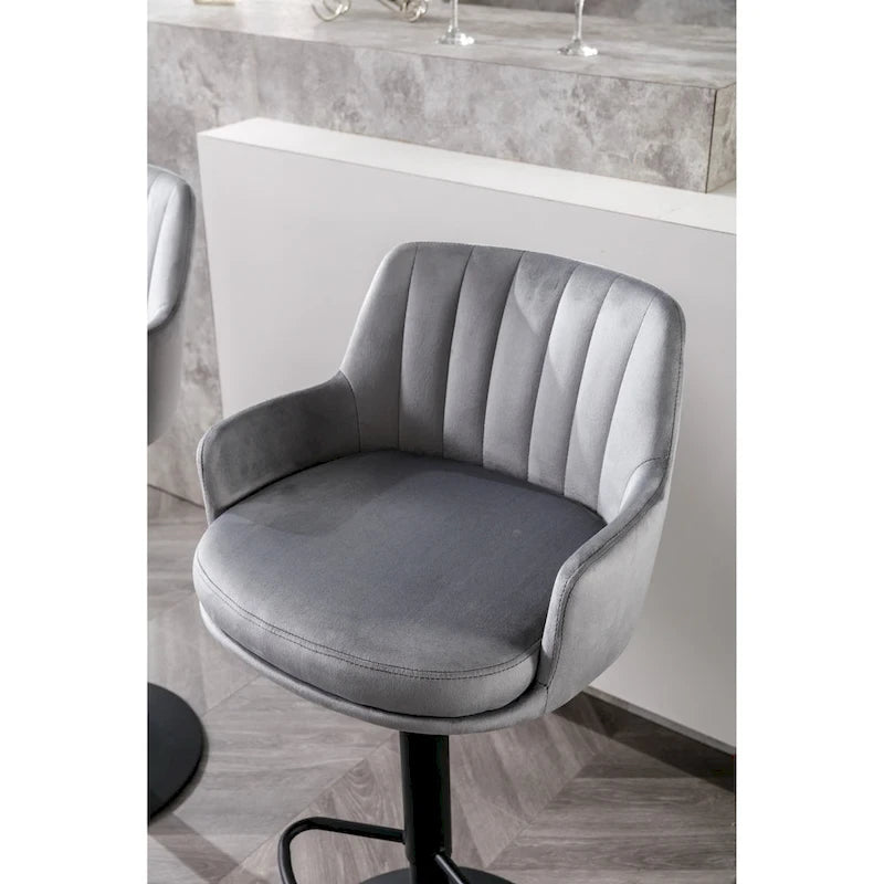 Lot de 2 tabourets de bar réglables pour cuisine