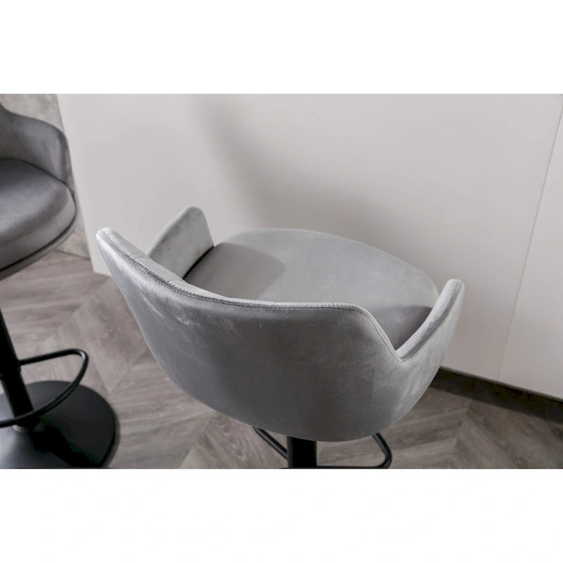 Lot de 2 tabourets de bar réglables pour cuisine