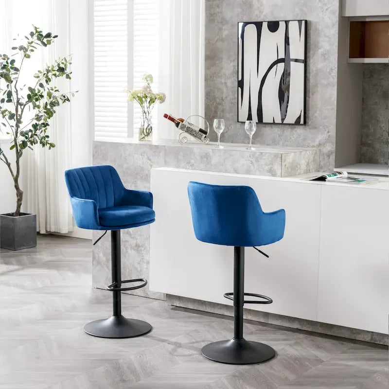 Lot de 2 tabourets de bar réglables pour cuisine
