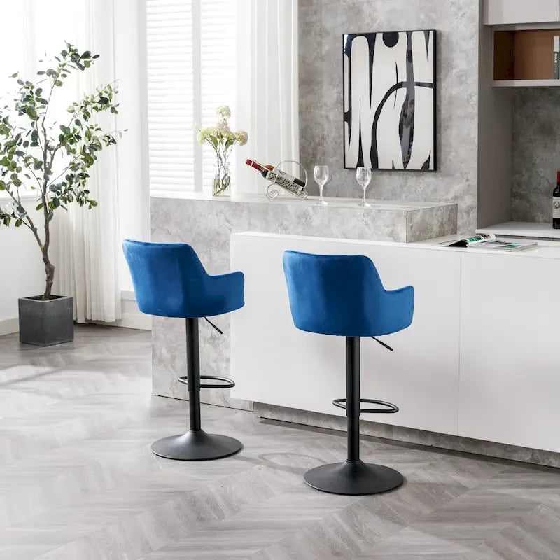 Lot de 2 tabourets de bar réglables pour cuisine