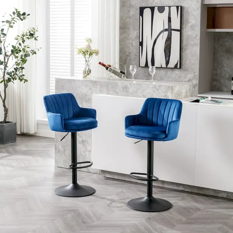 Lot de 2 tabourets de bar réglables pour cuisine