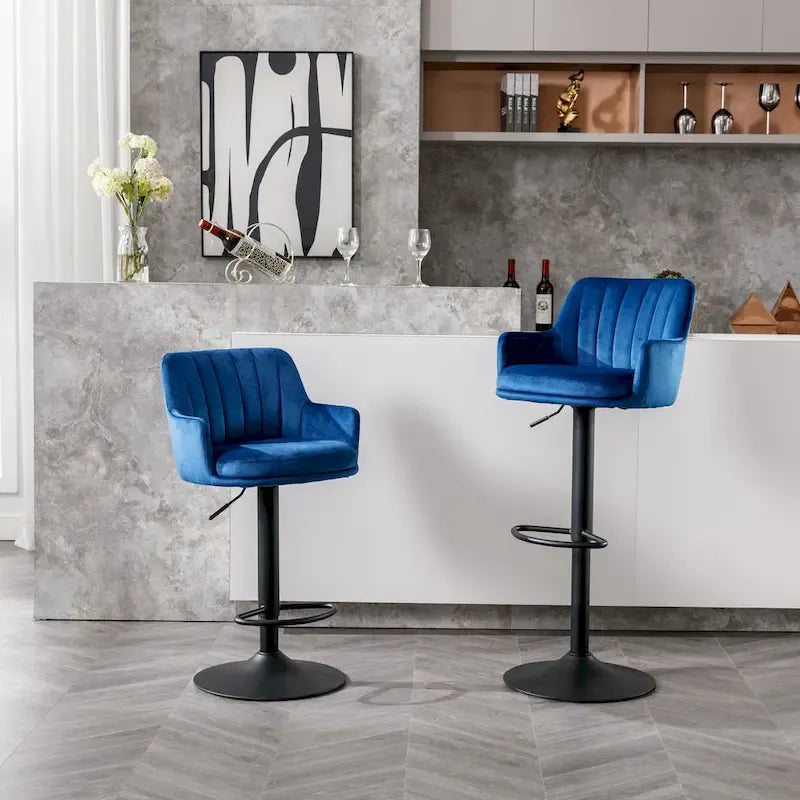 Lot de 2 tabourets de bar réglables pour cuisine