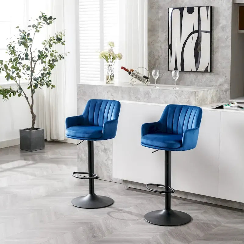 Lot de 2 tabourets de bar réglables pour cuisine