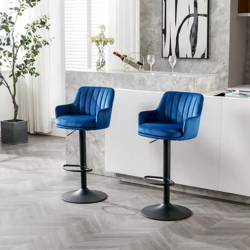 Lot de 2 tabourets de bar réglables pour cuisine
