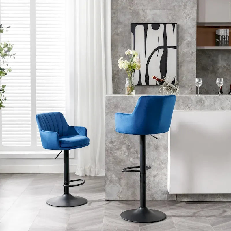 Lot de 2 tabourets de bar réglables pour cuisine