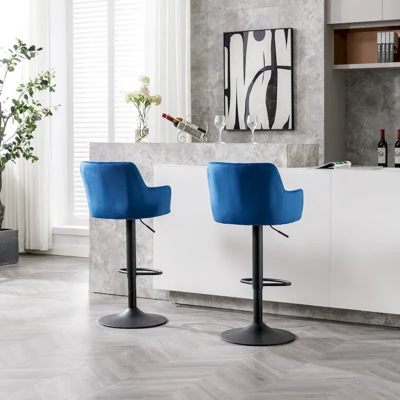 Lot de 2 tabourets de bar réglables pour cuisine
