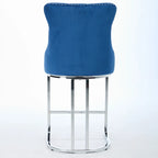 Tabourets de bar modernes en velours de 26 po, chaises d'îlot de cuisine hauteur comptoir, ensemble de 2
